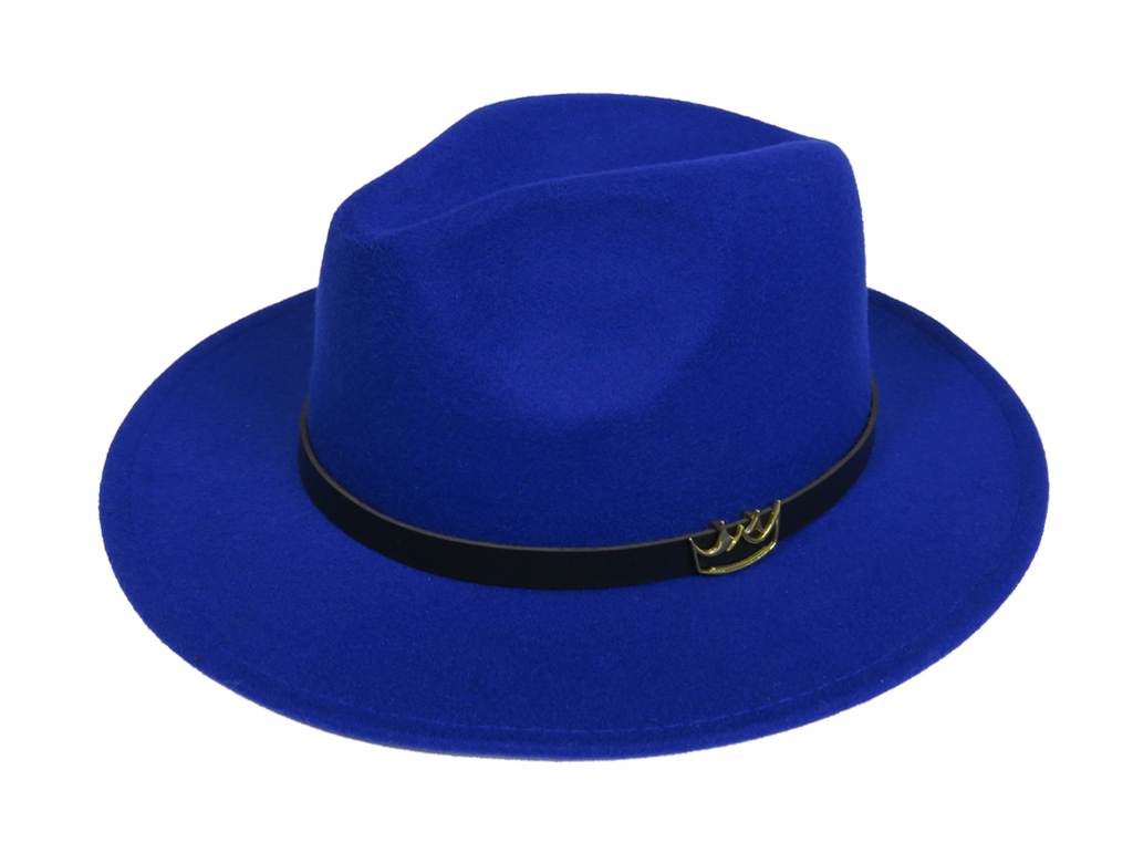Blue fedora top hat